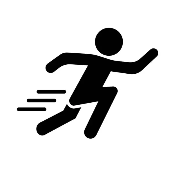 Leicht Laufende Person Piktogramm Symbol Editierbarer Vektor — Stockvektor