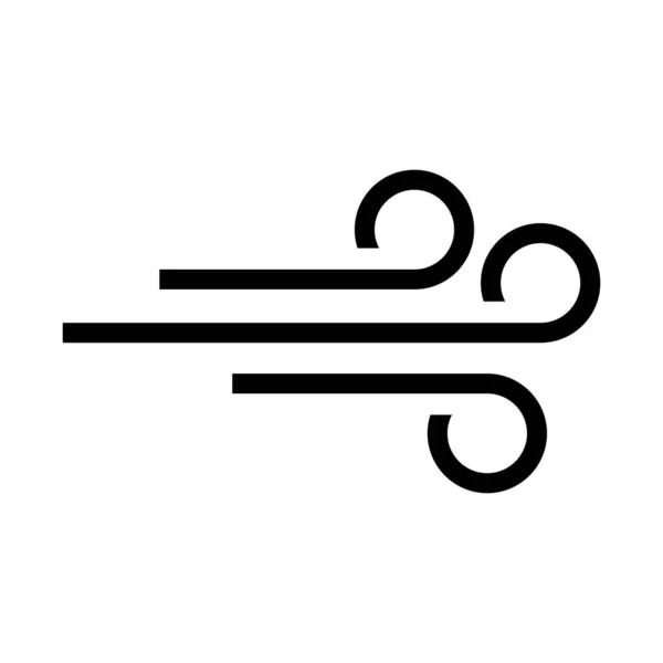 Значок Ветра Значок Бриза Редактируемый Вектор — стоковый вектор