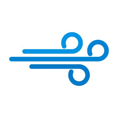 Düz dizayn rüzgar ikonu. Düzenlenebilir vektör.