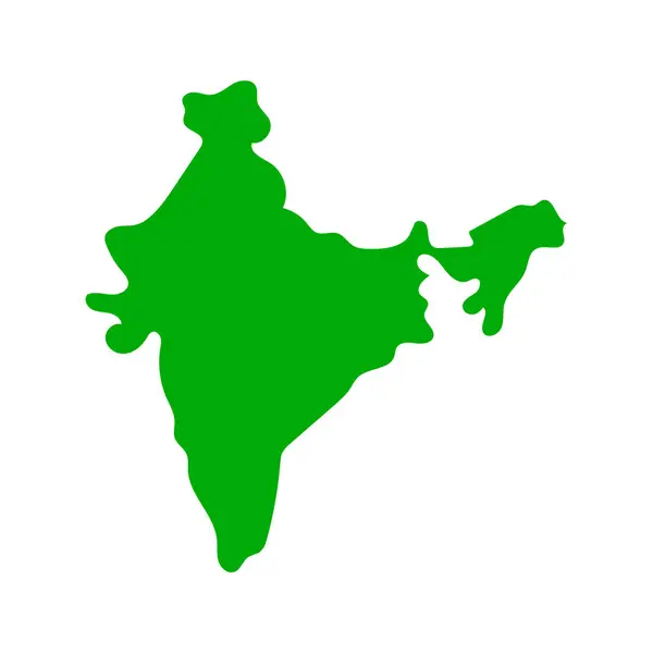 Lapos Design Indiai Zászló Térkép Ikon Vágható Vektor — Stock Vector