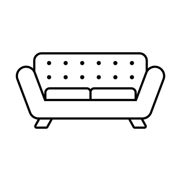 Luxury Simple Sofa Icon Editable Vector — Stock Vector