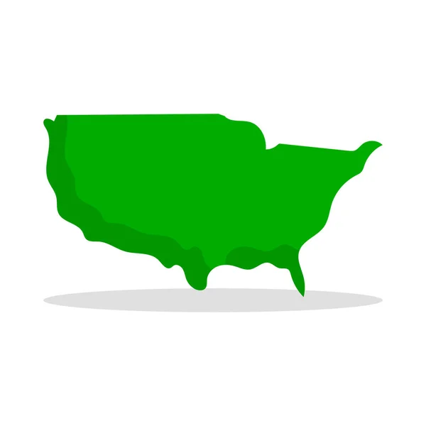 Ícone Mapa Sombra Americano Vetor Editável — Vetor de Stock
