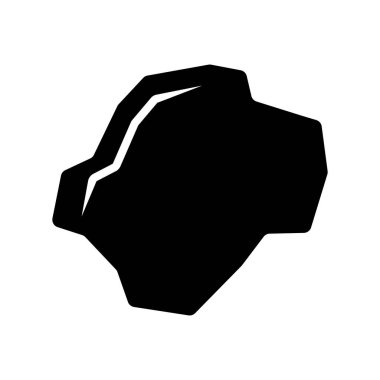 Kömür ikonu. Yakıt ve doğal kaynaklar. Düzenlenebilir vektör.