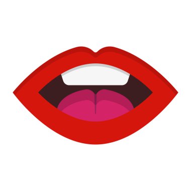 Ağız simgesini aç. Buyurun. Telaffuz. Düzenlenebilir vektör.