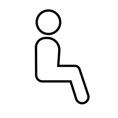 Basit bir oturma ikonu. Düzenlenebilir vektör.