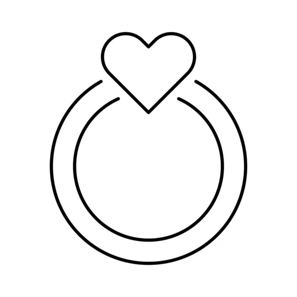 Символ Кольца Сердца Редактируемый Вектор — стоковый вектор