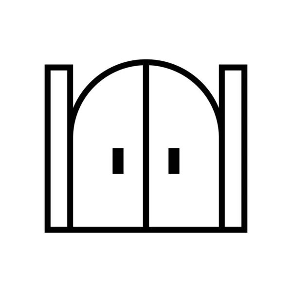 Simple Gate Icon Entrance Editable Vector — Stock Vector