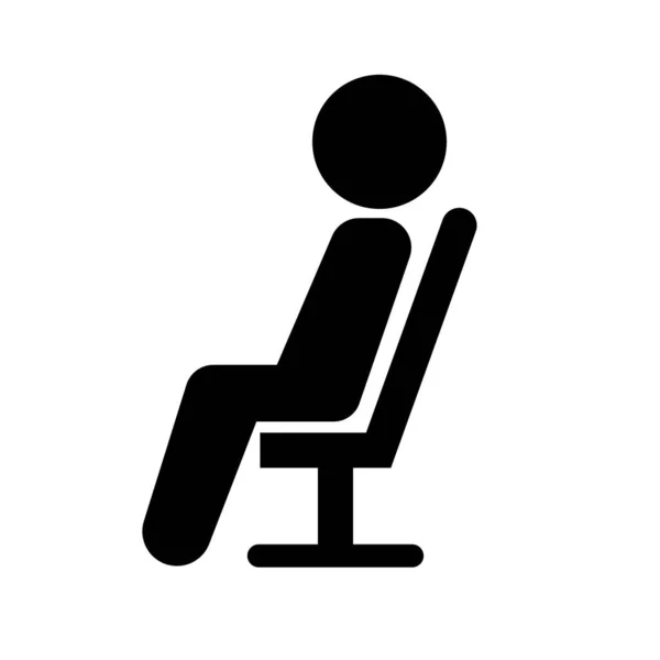 Άτομο Που Κάθεται Μια Καρέκλα Και Αναπαύεται Διάνυσμα — Διανυσματικό Αρχείο