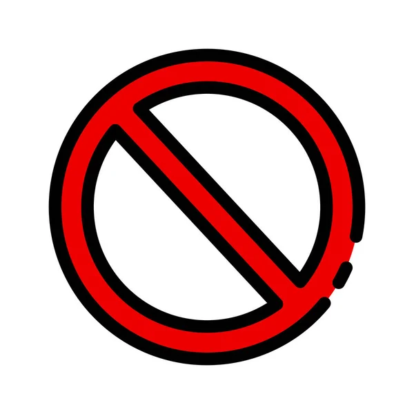 Signo Diseño Plano Prohibido Está Permitido Vector Editable — Vector de stock