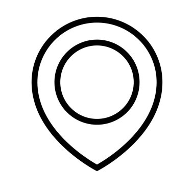 Basit harita iğne simgesi. Konum bilgisi. Düzenlenebilir vektör.