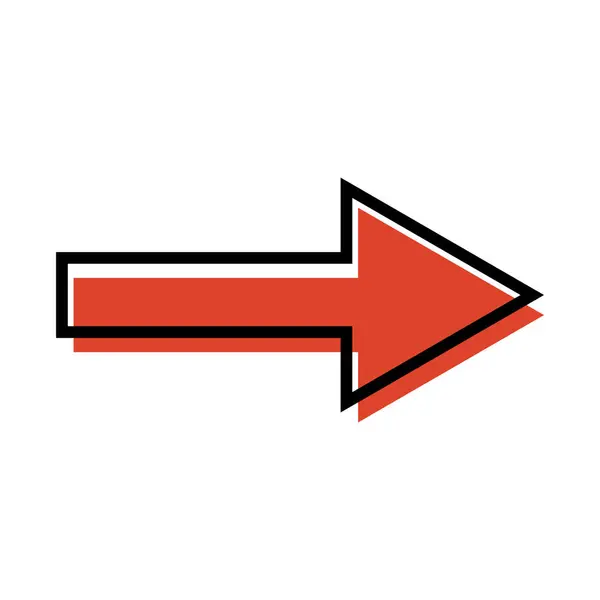 Icono Flecha Roja Moderna Vector Editable — Vector de stock