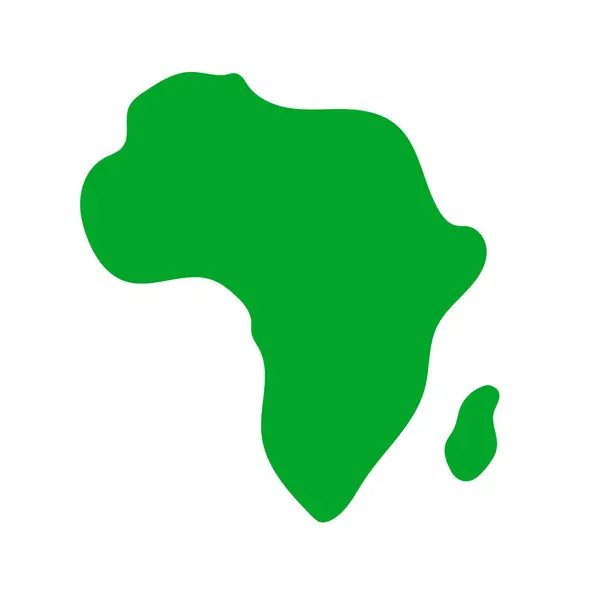 Enkel Afrikansk Kontinent Karta Ikon Redigerbar Vektor — Stock vektor