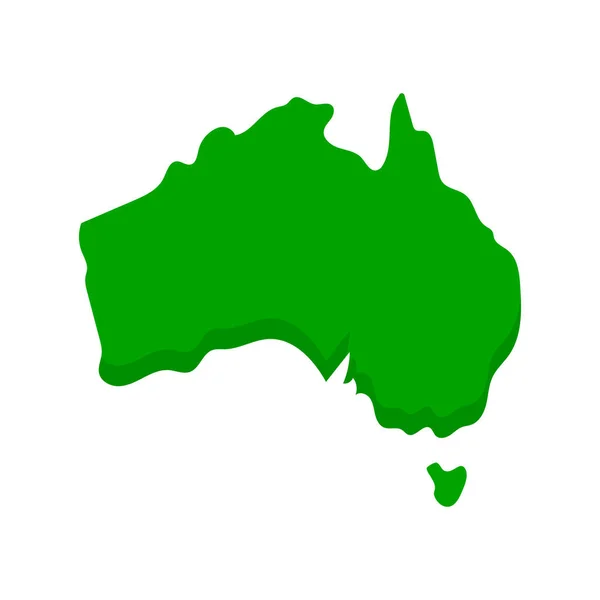 Düz Dizayn Avustralya Haritası Ikonu Avustralya Haritası Düzenlenebilir Vektör — Stok Vektör
