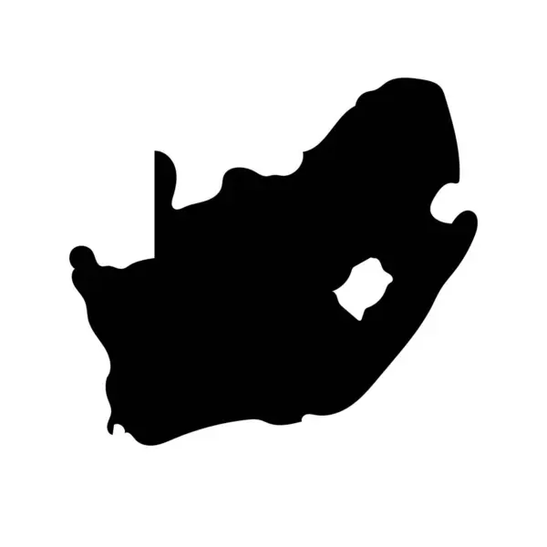 Sudafrica Icona Della Silhouette Della Mappa Vettore Modificabile — Vettoriale Stock