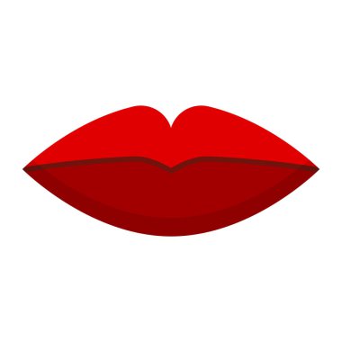 Çekici dudaklar. Seksi bir öpücük. Düzenlenebilir vektör.