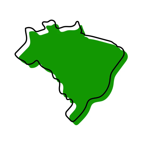 Ícone Moderno Mapa Brasileiro Vetor Editável —  Vetores de Stock