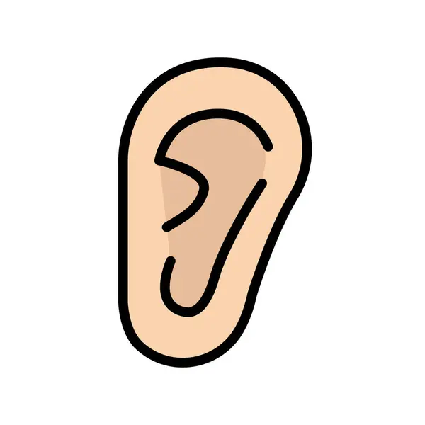 现代人类耳朵图标 可编辑矢量 — 图库矢量图片