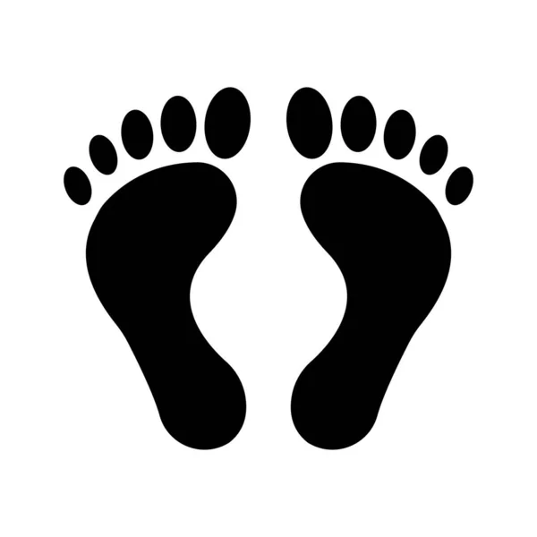 Human Feet Silhouette Icon Editable Vector — Stock Vector