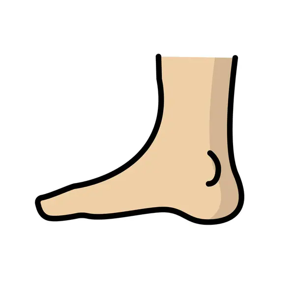 Flat Design Human Foot Icon Editable Vector — Stock Vector