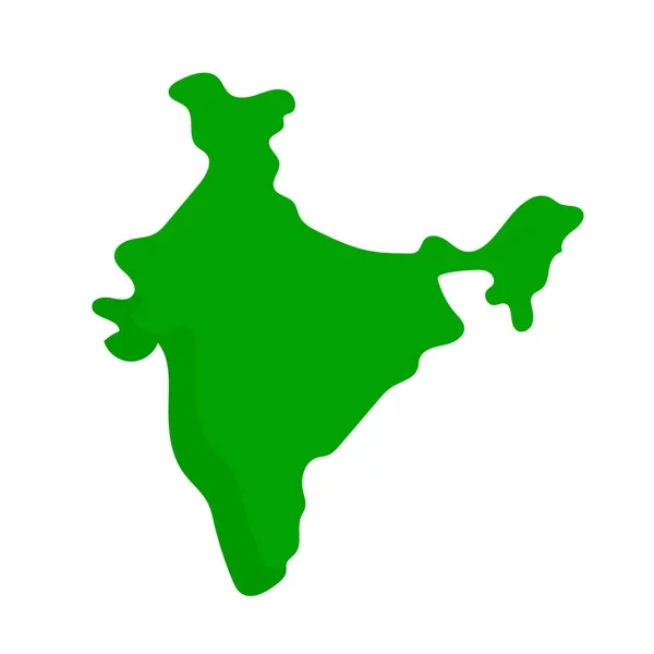 Jednoduchá Ikona Indické Mapy Upravitelný Vektor — Stockový vektor