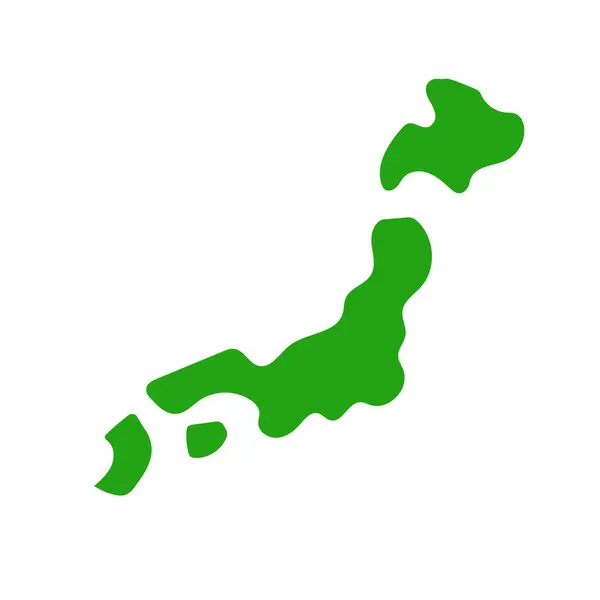 Plochý Design Jednoduchá Japonská Mapa Ikona Upravitelný Vektor — Stockový vektor