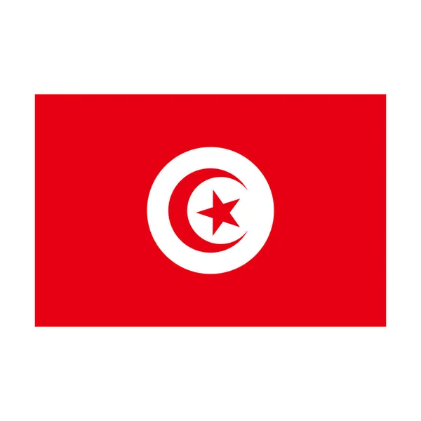 Tunesische Vlag Tunesische Vlag Bewerkbare Vector — Stockvector