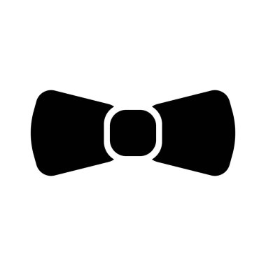 Basit bir papyon siluet simgesi. Düzenlenebilir vektör.