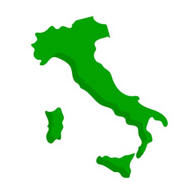 Düz tasarım İtalyan harita simgesi. Düzenlenebilir vektör.
