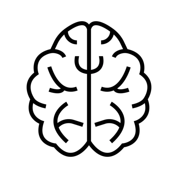 Jednoduchá Ikona Mozku Mysl Upravitelný Vektor — Stockový vektor