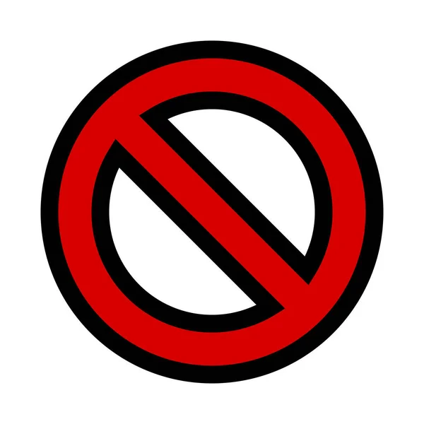 Diseño Plano Icono Prohibido Reglamentos Restricciones Vector Editable — Vector de stock