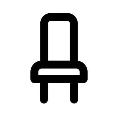 Basit sandalye ikonu. Mobilyalar. Düzenlenebilir vektör.