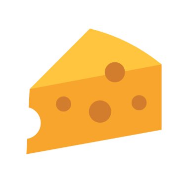 Düz tasarım peynir ikonu. Düzenlenebilir vektör.