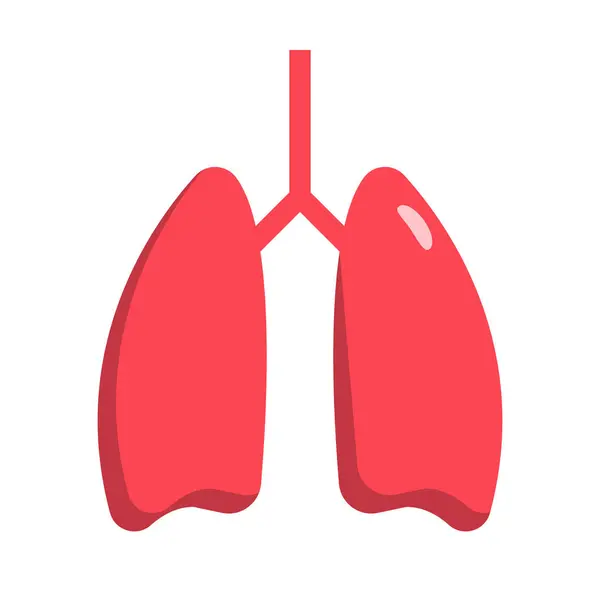 フラットデザインの肺アイコン エディットベクトル — ストックベクタ