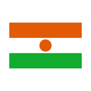 Nijer bayrağı. Nijer bayrağı. Düzenlenebilir vektör.