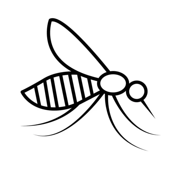 Ícone Mosquito Simples Inseto Vetor Editável — Vetor de Stock