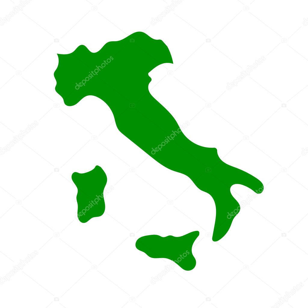 Simple Italy map icon. Editable vector.