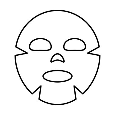 Güzellik maskesi ikonu. Düzenlenebilir vektör.