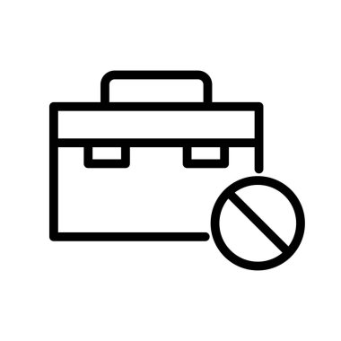 Basit bir işsizlik ikonu. İşten çıkarılma. Düzenlenebilir vektör.