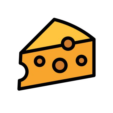 Peynir ikonu parçası. Düzenlenebilir vektör.