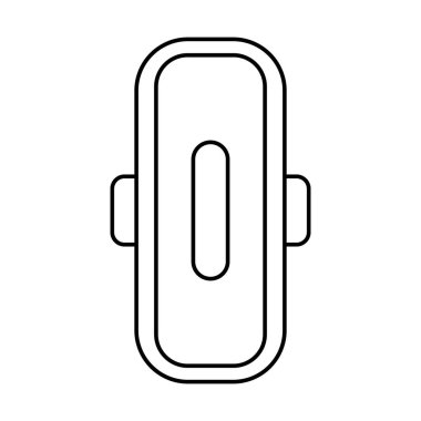 Hijyenik peçete ikonu. Kadınsı ped ikonu. Düzenlenebilir vektör.