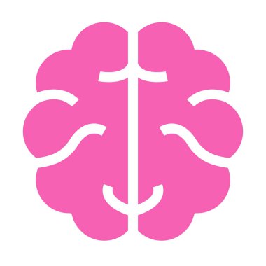 Düz dizayn beyin ikonu. Düzenlenebilir vektör.