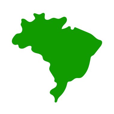Brezilya Haritası. Brezilya haritası. Düzenlenebilir vektör.