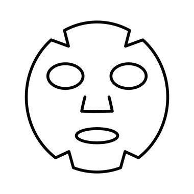 Basit bir yüz maskesi ikonu. Güzellik maskesi. Düzenlenebilir vektör.