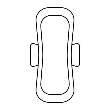 Basit bir adet yastığı ikonu. Hijyenik peçete. Düzenlenebilir vektör.