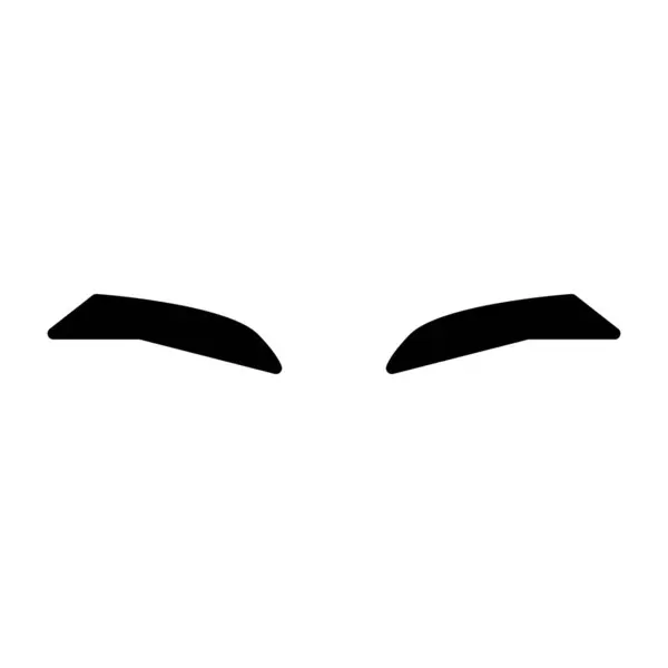 简单的眉毛轮廓图标 可编辑矢量 — 图库矢量图片