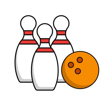 Düz tasarım bowling ikonu. Düzenlenebilir vektör.