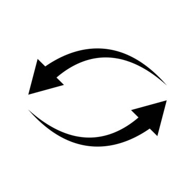 Okları döndür. Okları tazele. Düzenlenebilir vektör.