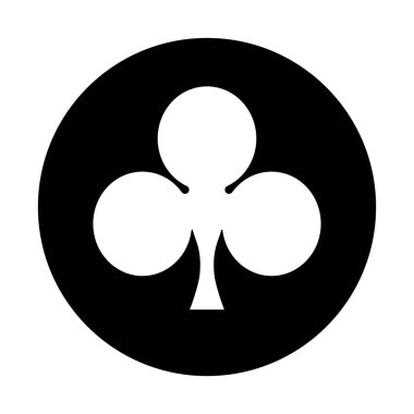 Yuvarlak kart yoncası ikonu. Düzenlenebilir vektör.