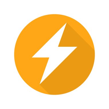 Modern yuvarlak elektrik ikonu. Düzenlenebilir vektör.