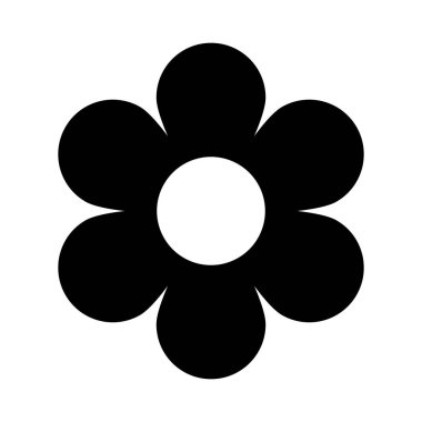 Çiçek silueti simgesi. Çiçek. Düzenlenebilir vektör.